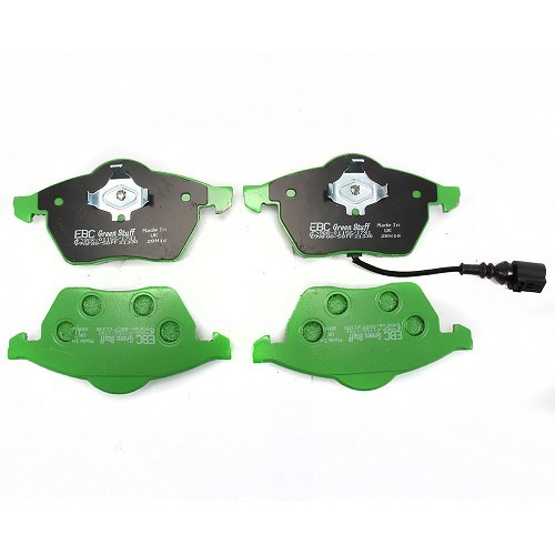 Pastiglie anteriori EBC verdi per Golf 4 1.8 T, 2.0 GTi, V5, V6 fino al 2003 - GH50807