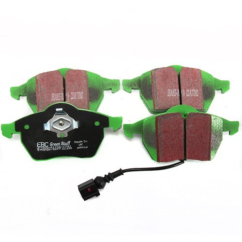  Green EBC front brake pads for Golf 4 1.8 turbo 1999 to 2001 - GH50807 
