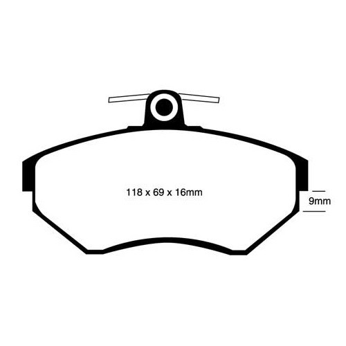  Reg90 black EBC front brake pads for Golf 3 and Polo 6N, 6N2 - GH50900-1 
