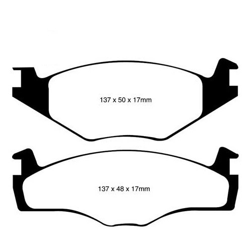  Black EBC front brake pads for Polo 6N - GH50910 