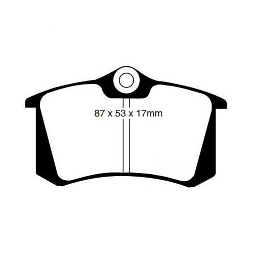 Set of black EBC rear brake pads for Golf 4 - GH51100