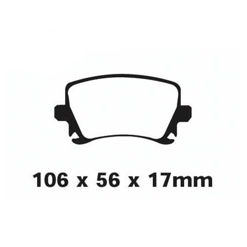     
                
                
    Plaquettes arrière EBC Ultimax/Vertes pour Golf 4 2003 -> - GH51106
