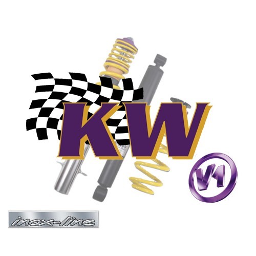  KW V1 stainless steel line threaded combined shock absorber kit for Golf 3, cabriolet and Vento - GJ77370 