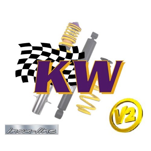  KW V2 "inox-line" coilover kit for Golf 4, 2-wheel drive - GJ77473 