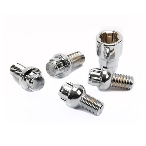  Set of 4 chrome-plated anti-theft screws M14 x 1.5 x 29 mm - 17 mm - GL28034-1 