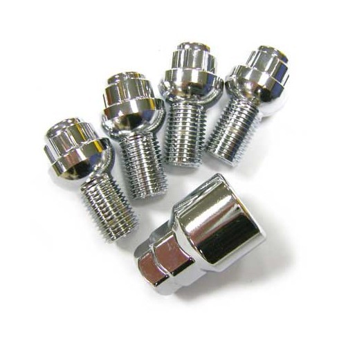  Set of 4 chrome-plated anti-theft screws M14 x 1.5 x 29 mm - 17 mm - GL28034 