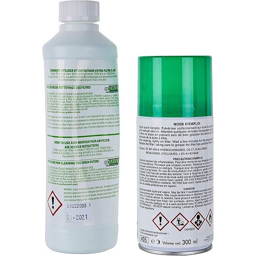  Kit de manutenção para filtros verdes do tipo GREEN em algodão impregnado - GN900-1 