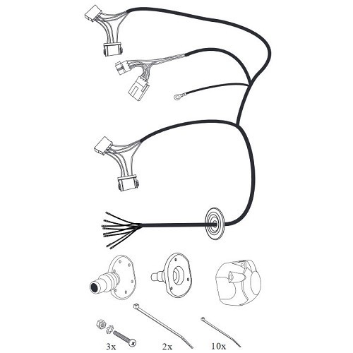  7-pin wiring for SEAT IBIZA 6L (2001 - 2009) - GW00004-1 