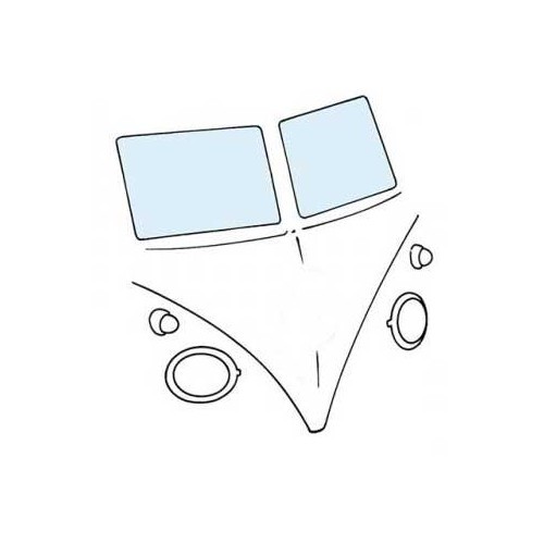     
                
                
    Parabrezza trasparente per Combi Split 55 -> 67 Finestrino fisso non adatto a essere montato su safari - KA00110
