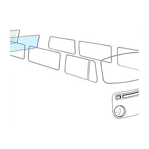 Clear rear window for Kombi 64 ->79 - KA00400