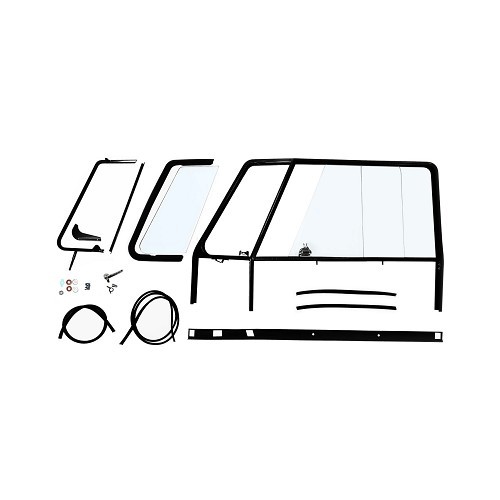     
                
                
    Telaio porta completo a sinistra con guarnizioni e finestre per Volkswagen Combi Split (-1967) - KA00432
