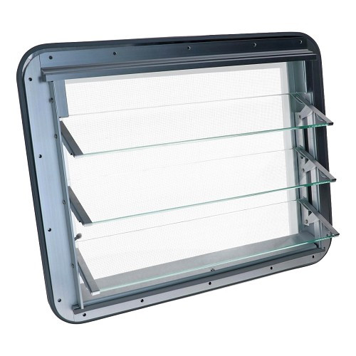     
                
                
    Finestrino laterale completo con lamelle per VOLKSWAGEN Combi Split (-07/1967) - KA00435
