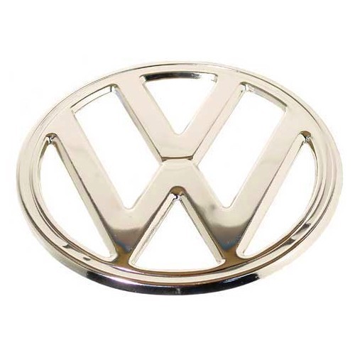  VW" bordje Chroom 18 cm voor Combi erker 73 ->79 - KA01606 