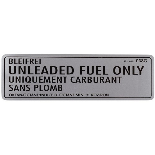     
                
                
    Unleaded fuel sticker only for VOLKSWAGEN LT (08/1975-07/1996) - KA08055
