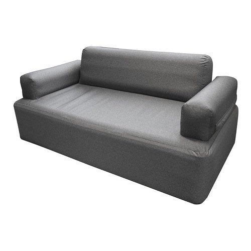  Mottled grey inflatable sofa for 2 persons with built-in 230 V pump - KA10305-2 