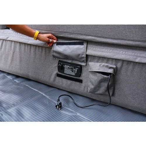  Mottled grey inflatable sofa for 2 persons with built-in 230 V pump - KA10305 