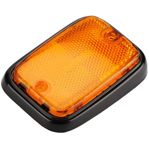 Lentille réflecteur latérale sur porte avant pour VOLKSWAGEN Combi Bay Window (08/1972-07/1979) - orange / noir - KA12005