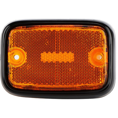 Lentille réflecteur latérale sur porte avant pour VOLKSWAGEN Combi Bay Window (08/1972-07/1979) - orange / noir - KA12005