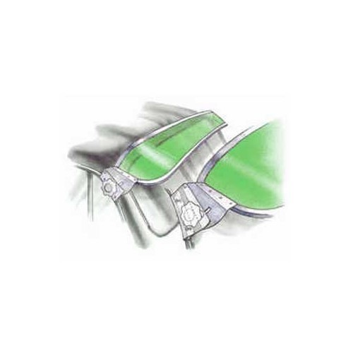  Casquette de pare-brise Verte pour Combi 68 ->79 - KA12423-1 