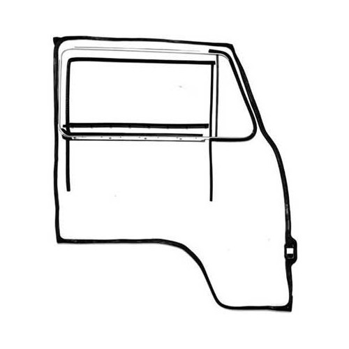 Ensemble de joints de porte droite avec déflecteur fixe pour VOLKSWAGEN Combi Bay Window (08/1967-07/1979) - KA13012