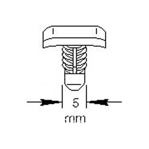 Clip de fixation pour joint de porte avant pour VOLKSWAGEN Transporter T25 (05/1979-07/1992) - KA13080