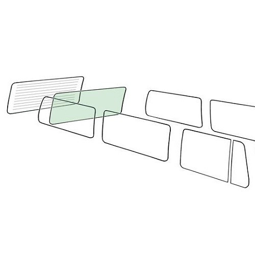     
                
                
    Lunotto oscurato verde per VOLKSWAGEN Combi Split (08/1963-07/1967) - KA13088
