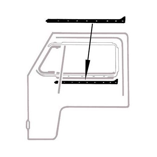  Left-hand inner glass weatherstrip seal for Combi 68 ->79 - KA131051-1 