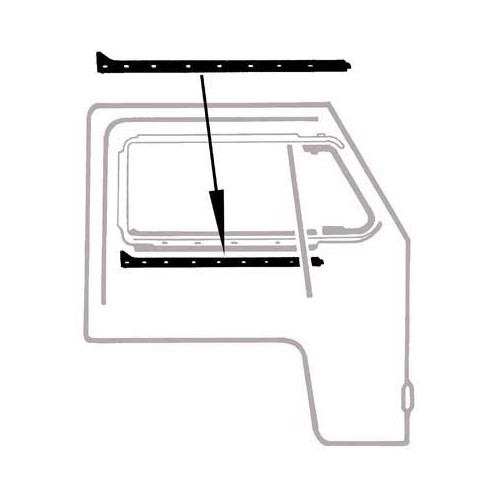  Joint lèche-vitre intérieur droit pour Combi 68 ->79 - KA131052-1 