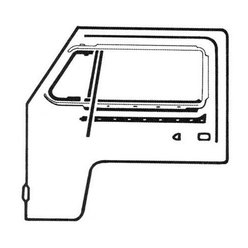  Guarnizione deflettore fisso anteriore per Combi 68 -> 79 - KA131058-1 