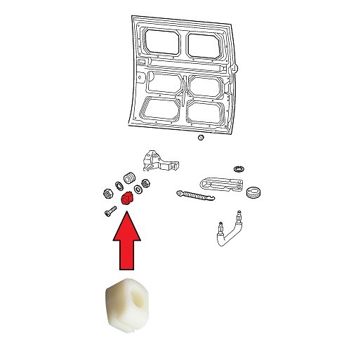    
                
                
    Guida portiera scorrevole destra per Combi 68 -> 79 - KA13235
