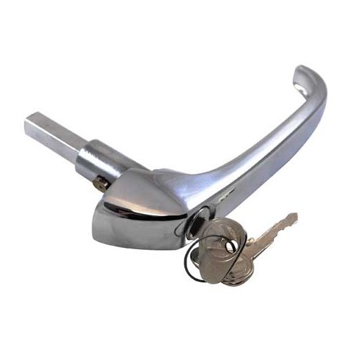  Puxador de porta lateral cromado com chaves, de qualidade de origem para Combi 68 ->73 - KA13240 
