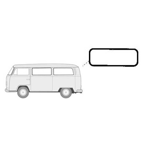     
                
                
    Joint de lunette arrière DeLuxe qualité origine pour VOLKSWAGEN Combi Bay Window (1968-1979) - Moulure aluminium - KA133022
