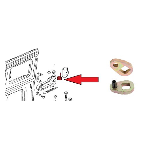     
                
                
    Supporto molla sportello scorrevole per VW Combi Bay window - KA13310
