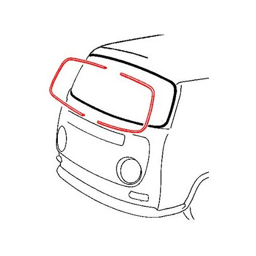     
                
                
    Moulure aluminium DeLuxe de pare-brise pour Combi 68 ->79 - KA13330
