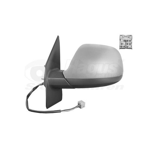  Complete LH electric wing mirror, to be painted, for VW Transporter T5 from 10/2009-> - KA14831 