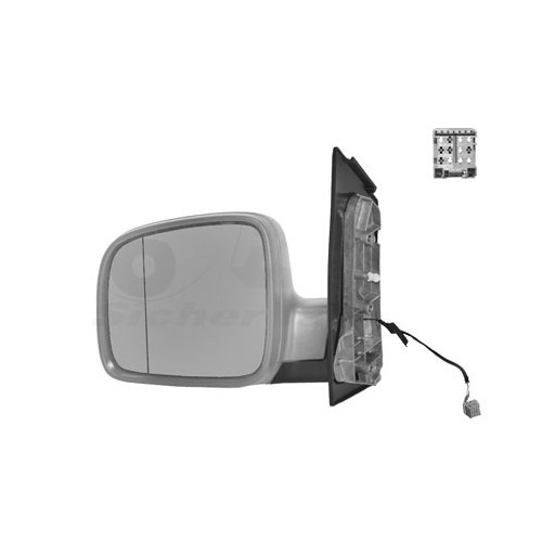  Electric left door mirror to be painted for VW Transporter T5 from 2003 to 2009 - KA14838 