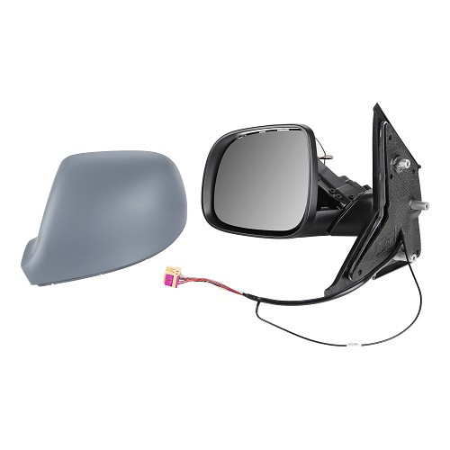  Complete LH electric wing mirror, to be painted, for VW Transporter T5 from 10/2009-> - KA14839 