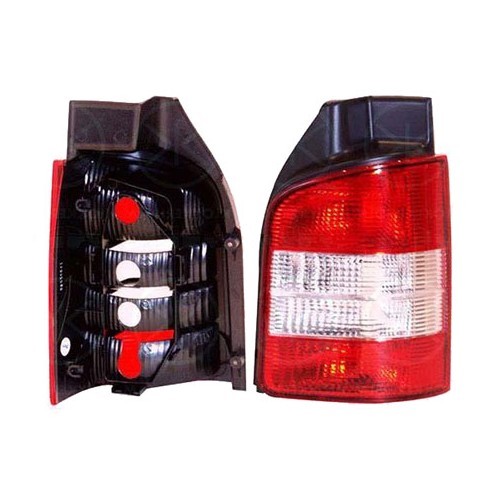  Right red/white rear light for Transporter T5 with double doors - KA15858 