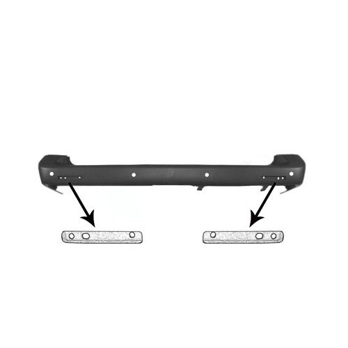  Rear bumper with holes for the Parctronic system for VW Transporter T5 from 2003 to 2012 - KA19507 