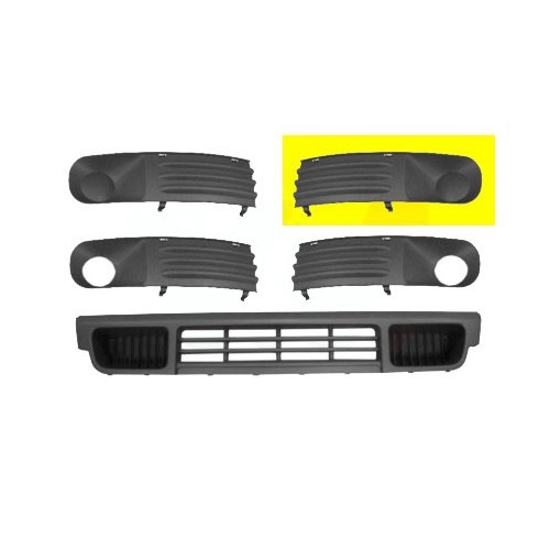  LH bumper grille in graphite grey for VW Transporter T5 bus / van from 2003 to 2009 - KA19513 