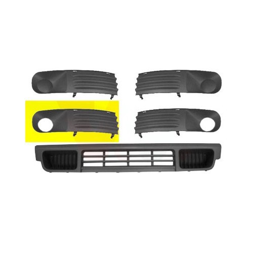  RH bumper grille with fog lamp, in graphite grey for VW Transporter T5 bus / van from 2003 to 2009 - KA19514 