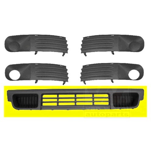  Lower grille, to be painted, for VW Transporter T5 bus / van from 2003 to 2009 - KA19544 
