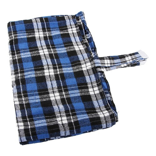 Interior curtains for VOLKSWAGEN Combi Split (-07/1967) - Large plaid blue - KB00021