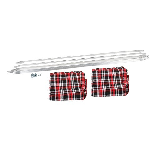     
                
                
    Tende interne per VOLKSWAGEN Combi Bay Window (08/1967-07/1979) - Tartan rosso a quadri grandi - KB00032
