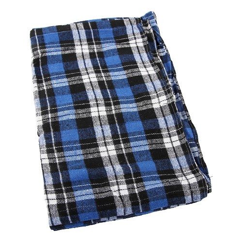 Tende per interni per VOLKSWAGEN Combi Bay Window (08/1967-07/1979) - Tenda a quadretti grandi in blu - KB00033