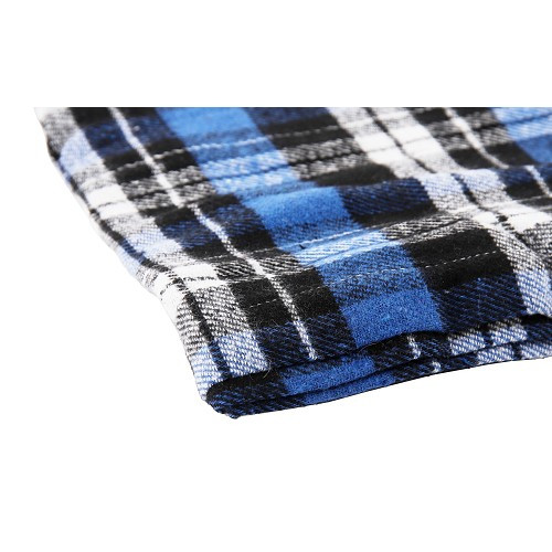 Tende per interni per VOLKSWAGEN Combi Bay Window (08/1967-07/1979) - Tenda a quadretti grandi in blu - KB00033