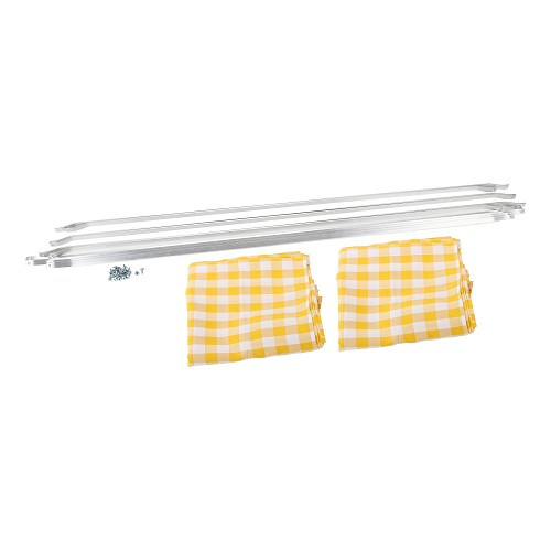     
                
                
    Gordijnen voor VOLKSWAGEN Combi erker (08/1967-07/1979) - geruit geel - KB00037
