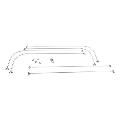     
                
                
    Aluminum rear window protection bars for VOLKSWAGEN Combi Split 23 windows (03/1955-07/1963) - KB00338
