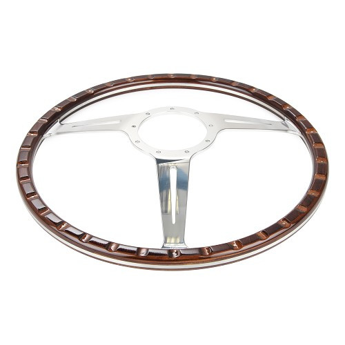 Volante in legno per Volkswagen Combi 75 ->79, completo di mozzo + pomello - KB00503