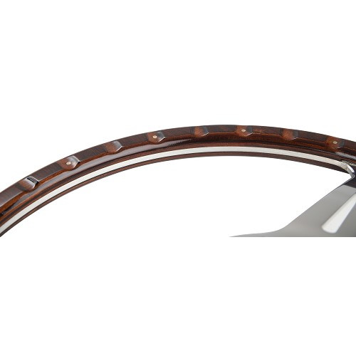 Volante in legno per Volkswagen Combi 75 ->79, completo di mozzo + pomello - KB00503